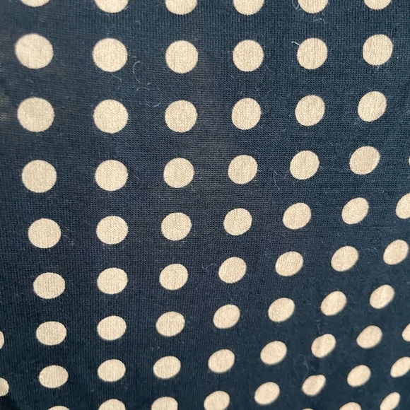 Hi Line Silk Viscose Top Shirt Black Tan Polka Dot Contrast Very Soft Size Small - Picture 5 of 5